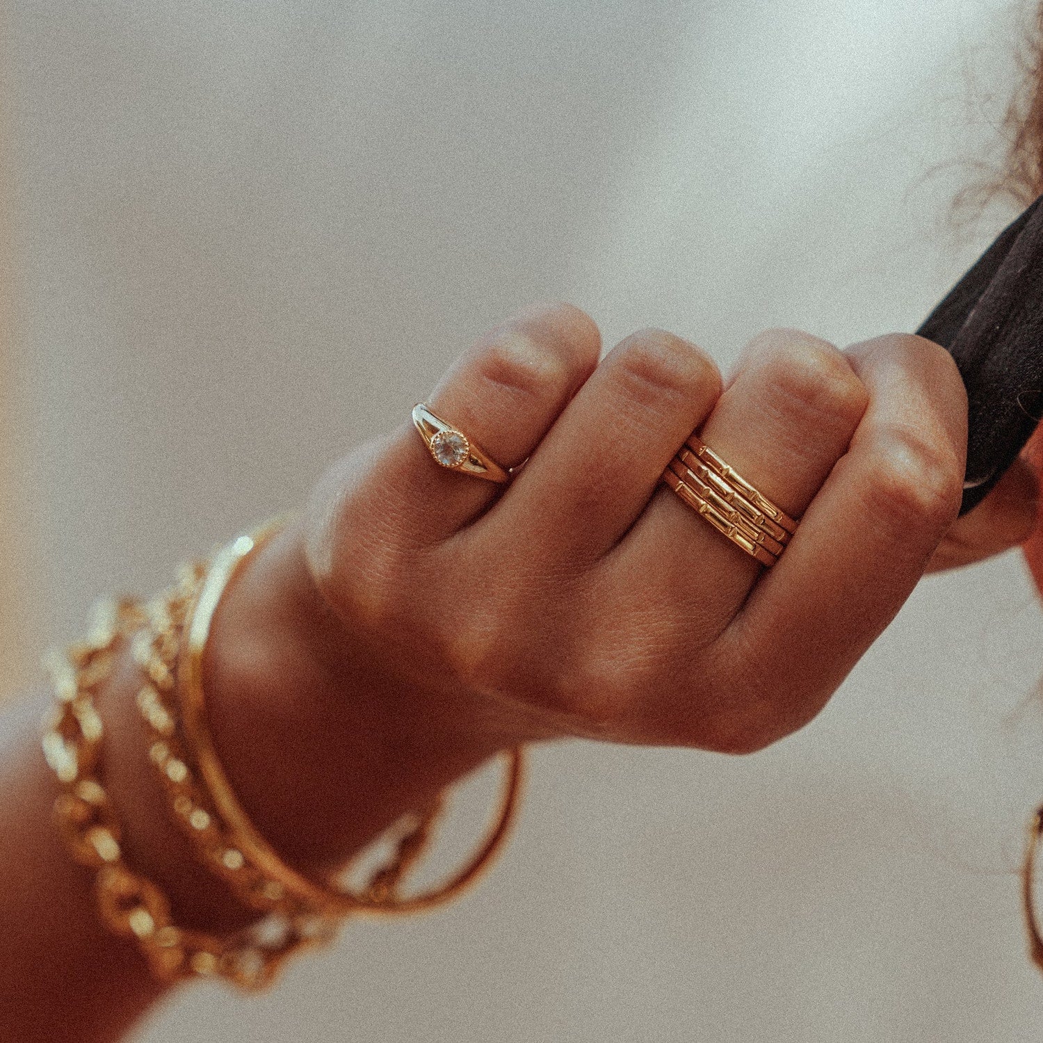 Ariana Pinky Ring Moonstone