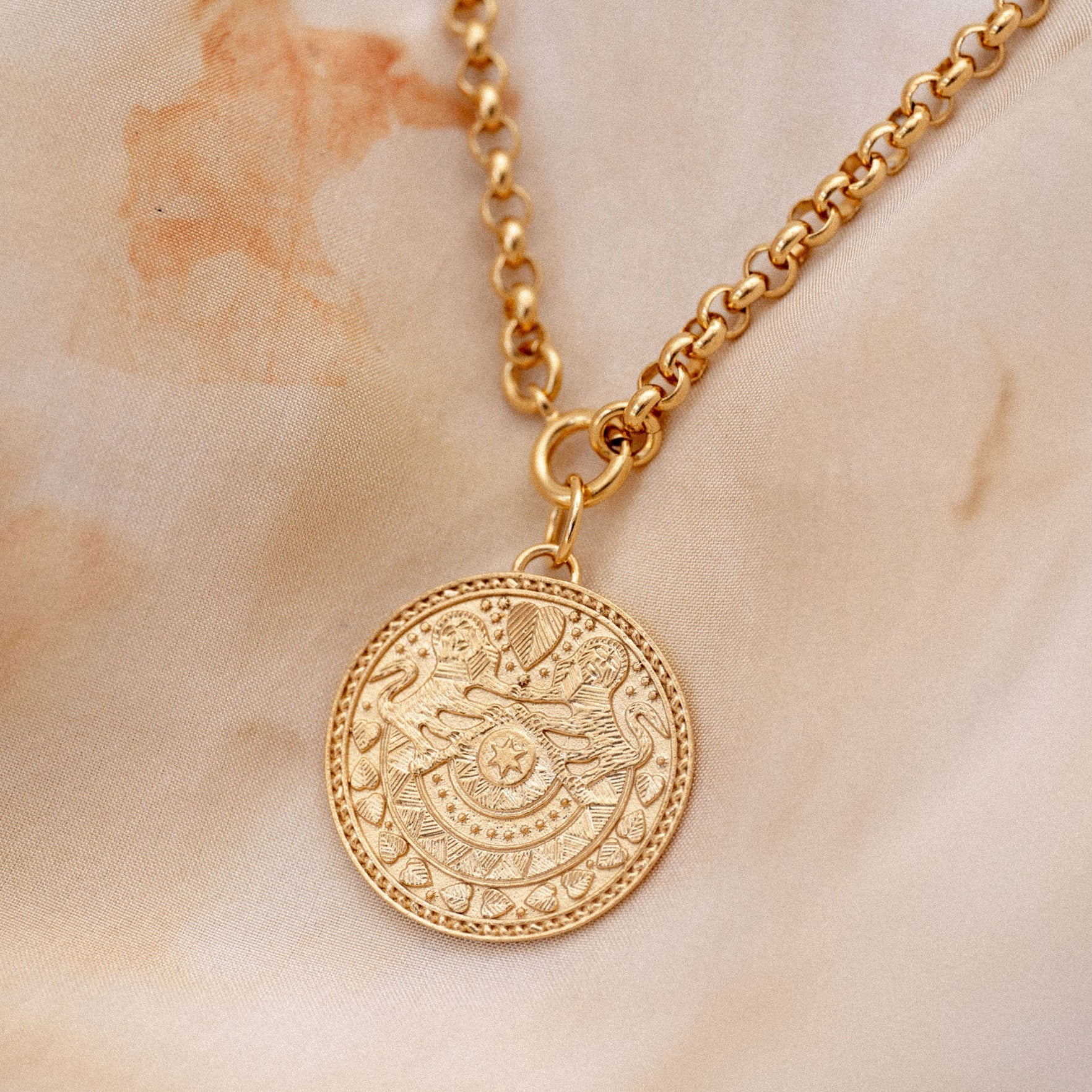 Lion Heart Talisman On Royal Belcher Chain