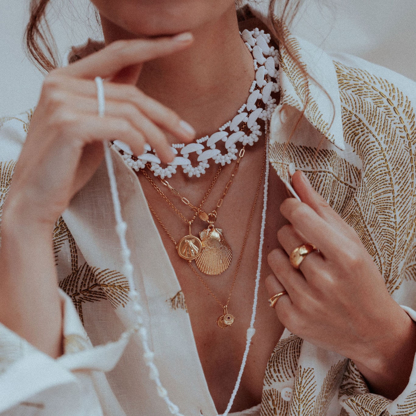 Selkie Shell Pendant On Lana Box Chain