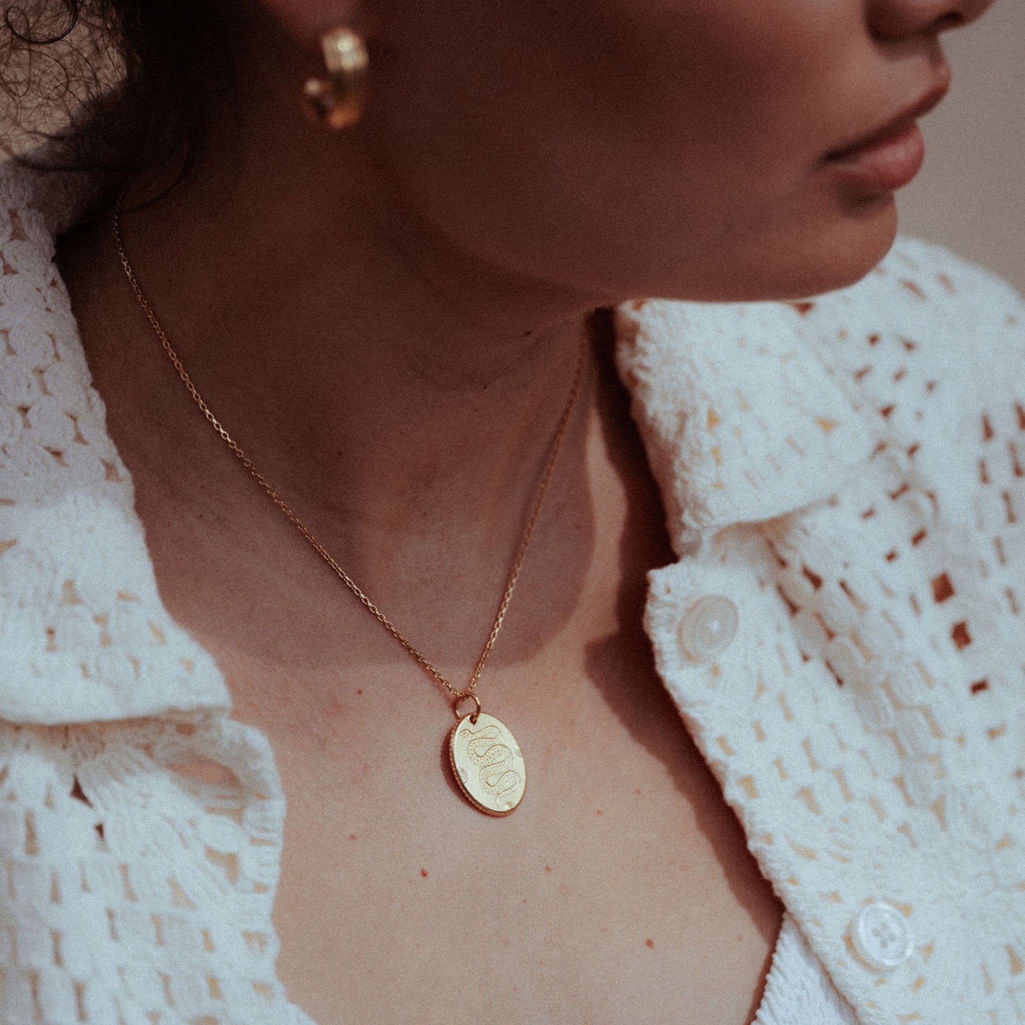 Eternal Sea Serpent Talisman on Trace chain