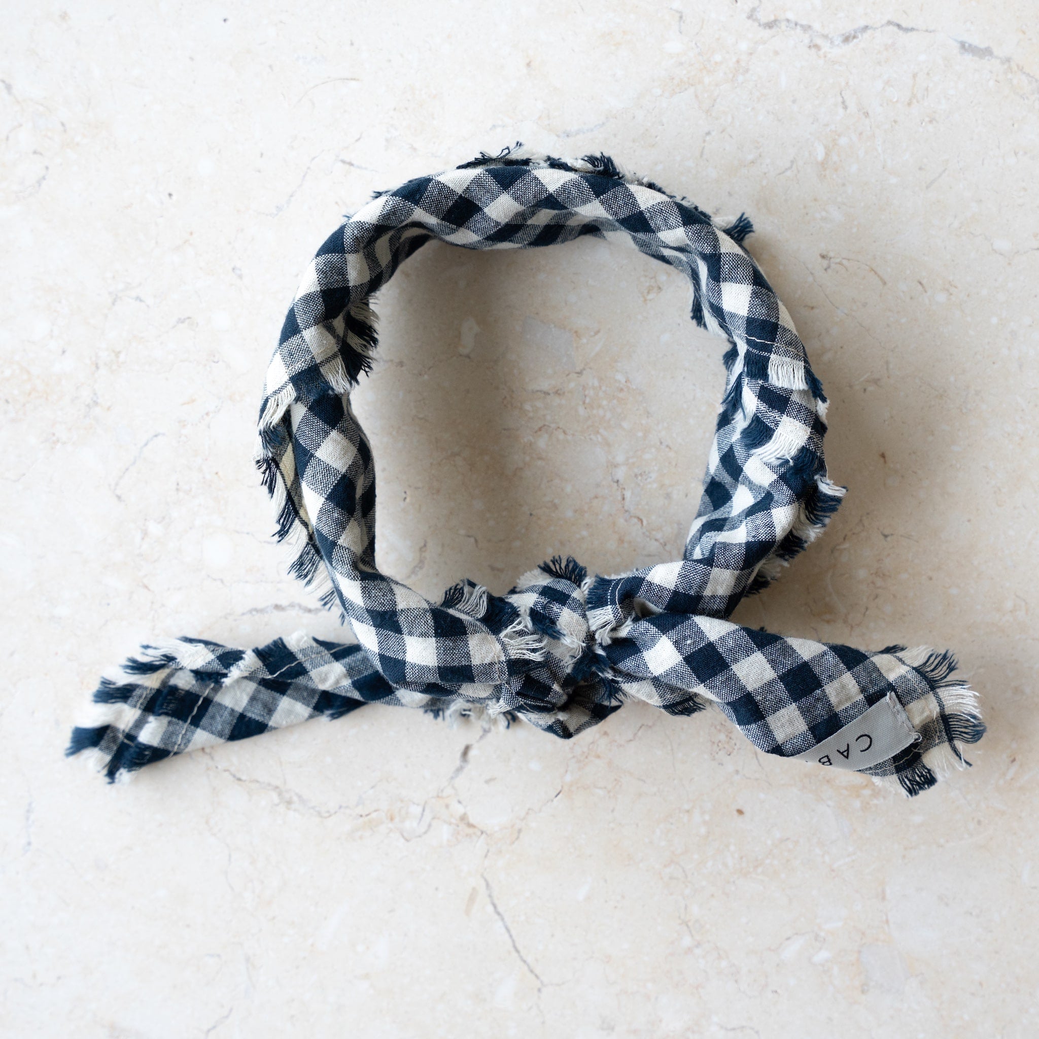 Gingham Neckerchief | Denim Blue