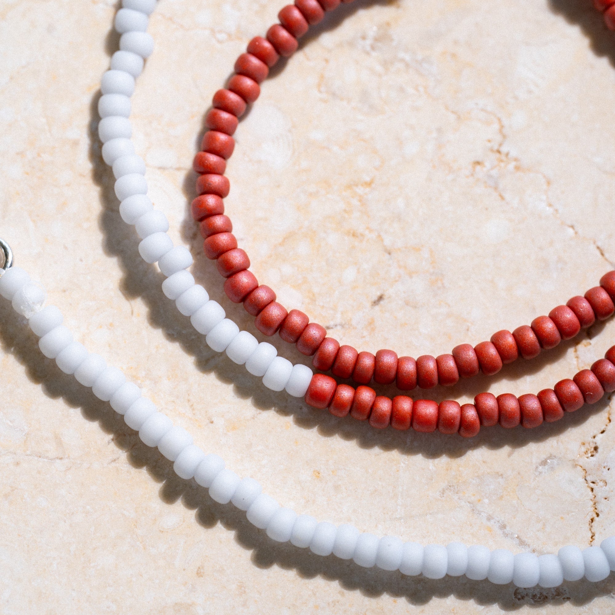 Japanese Miyuki Bead Necklace | Maroon & Powder Blue