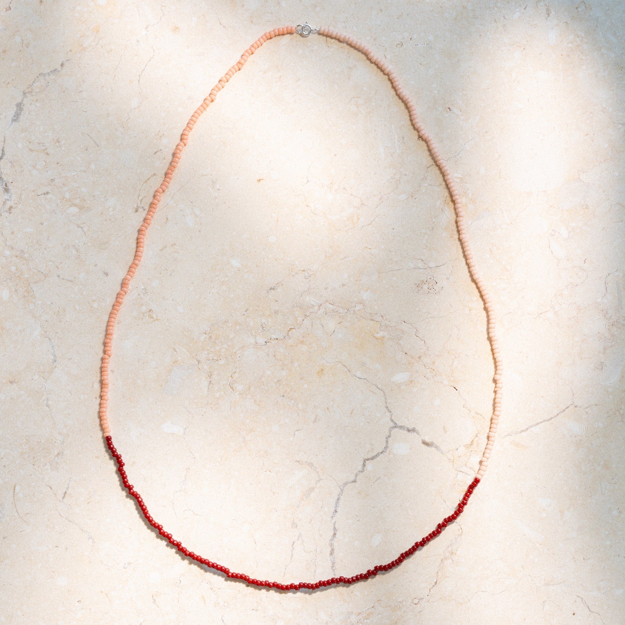 Japanese Miyuki Bead Necklace | Dusty pink, Maroon & Blush Pink