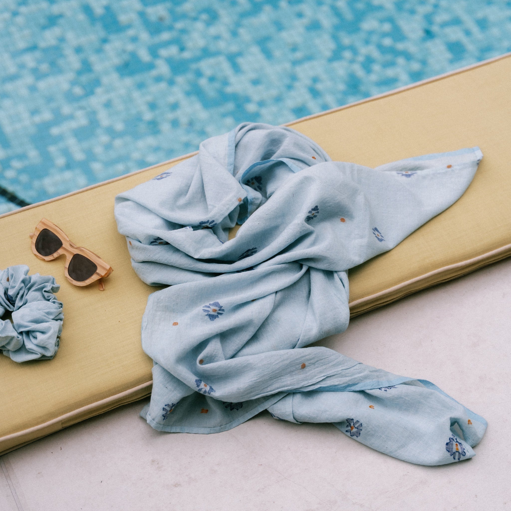 Hand-loomed Cotton Sarong | Blue