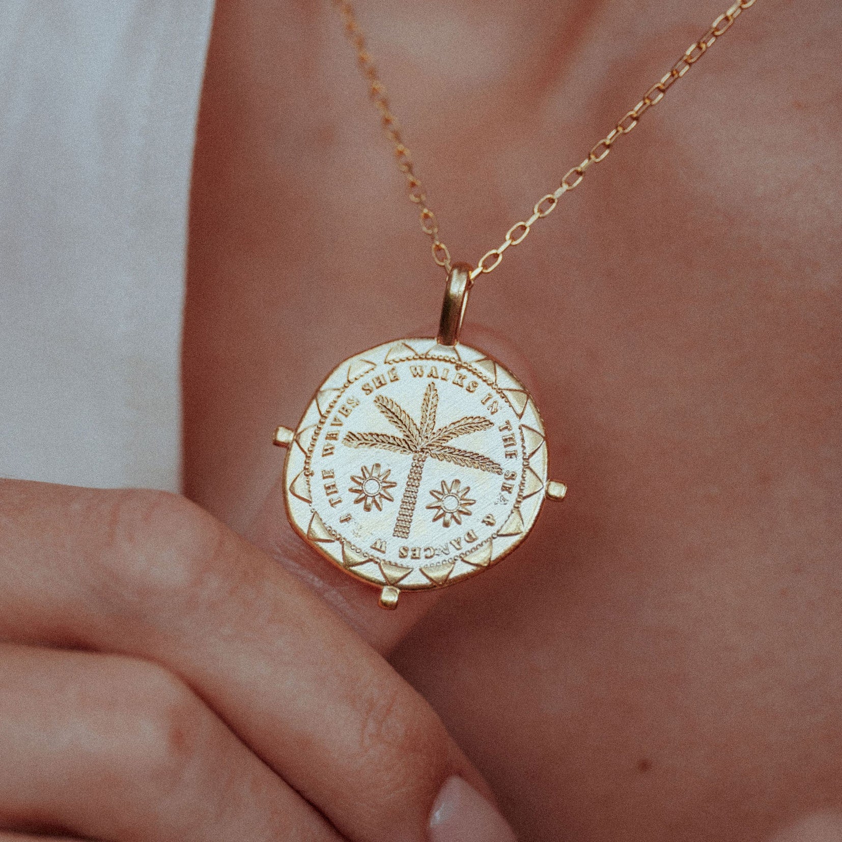 Shade Talisman Pendant On Trace Chain