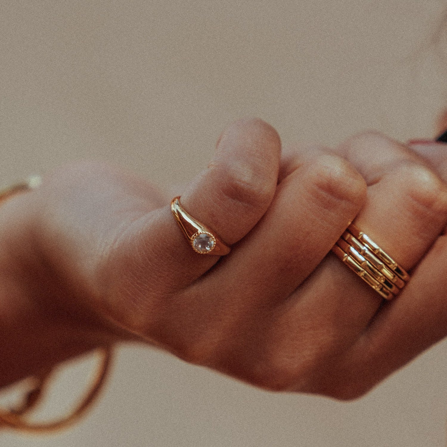 Skinny Stacking Bamboo Ring