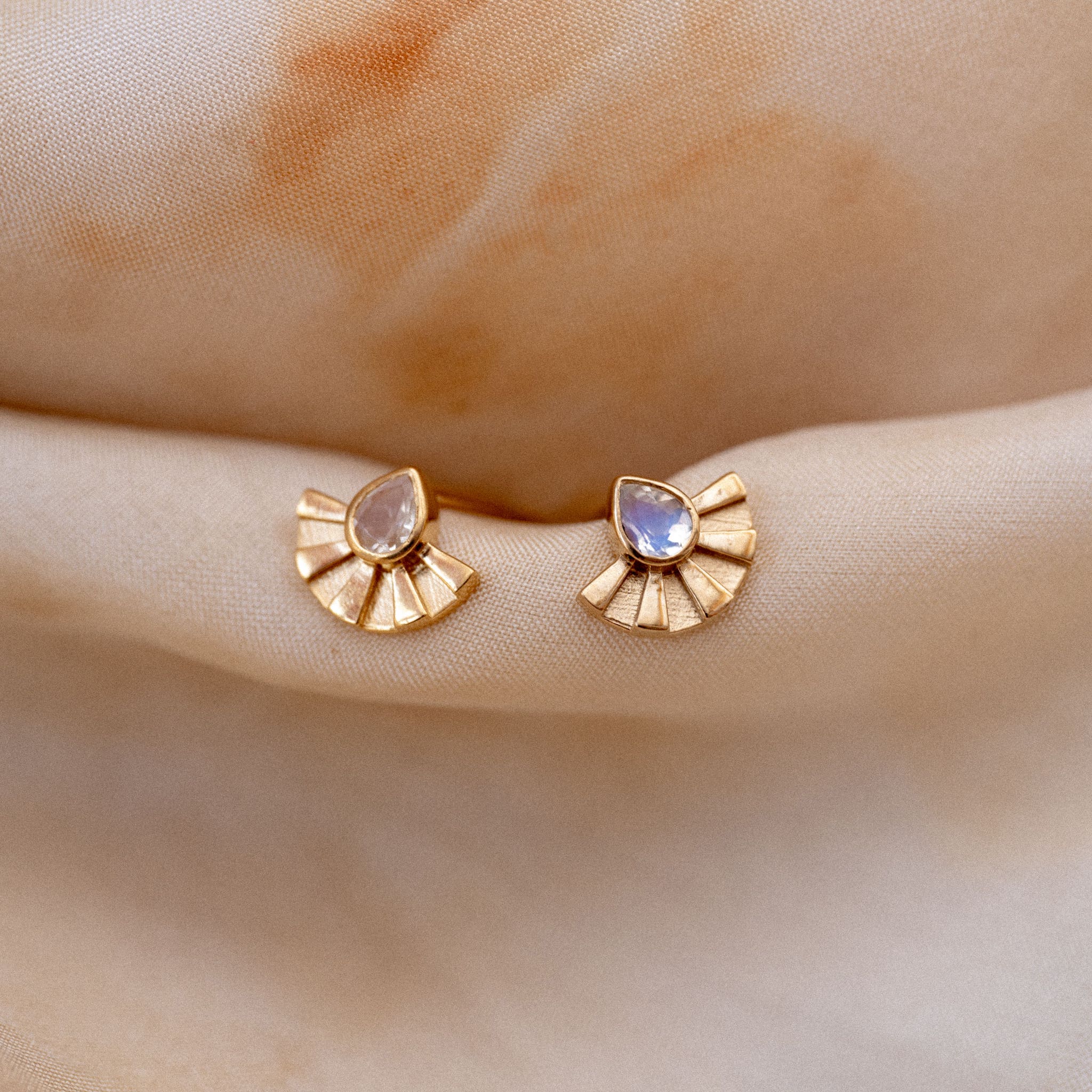 Sunrise Studs Moonstone