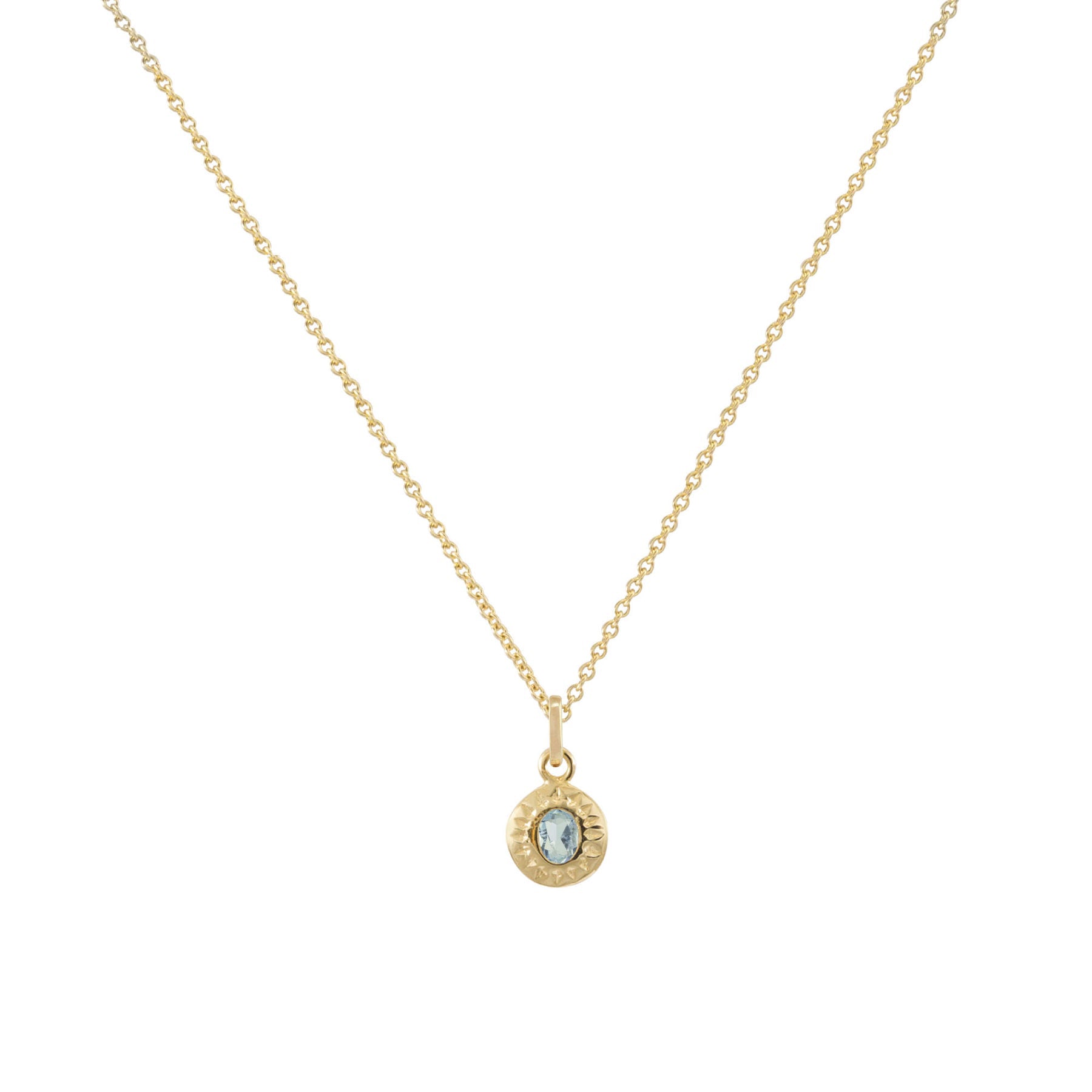 Water Charm Pendant Pale Aquamarine