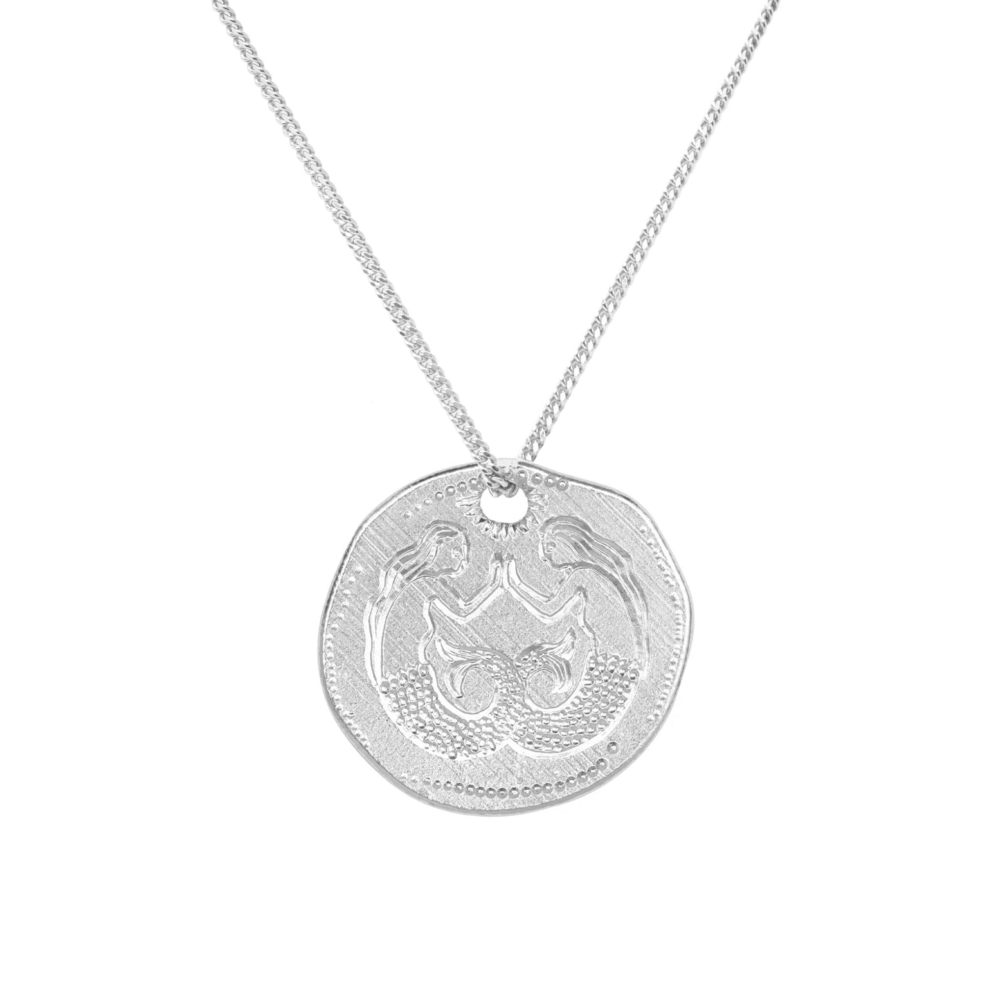 Mermaid Talisman On Trace Chain | Sterling Silver