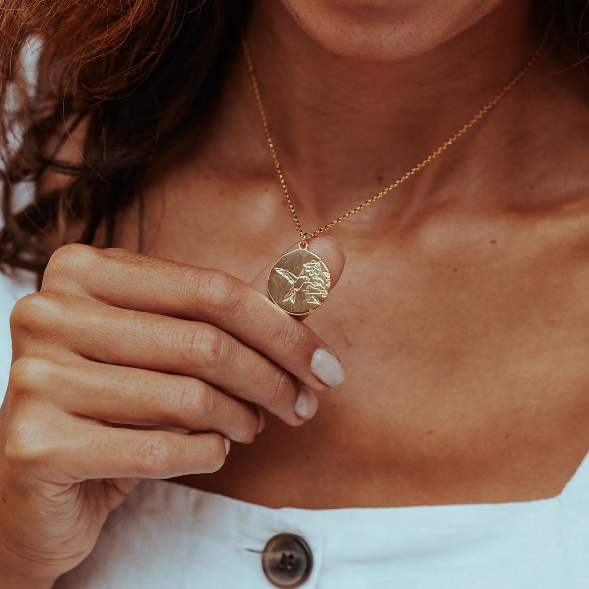 Humming Bird Coin Pendant