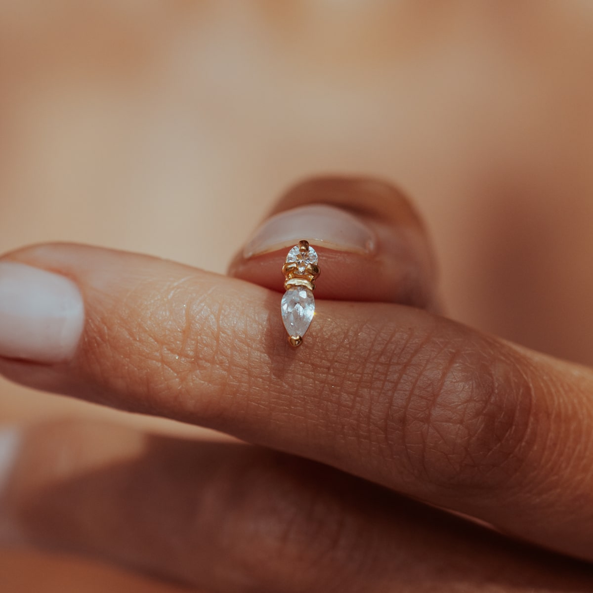 JEWELLED BLOSSOM STUDS - MOONSTONE