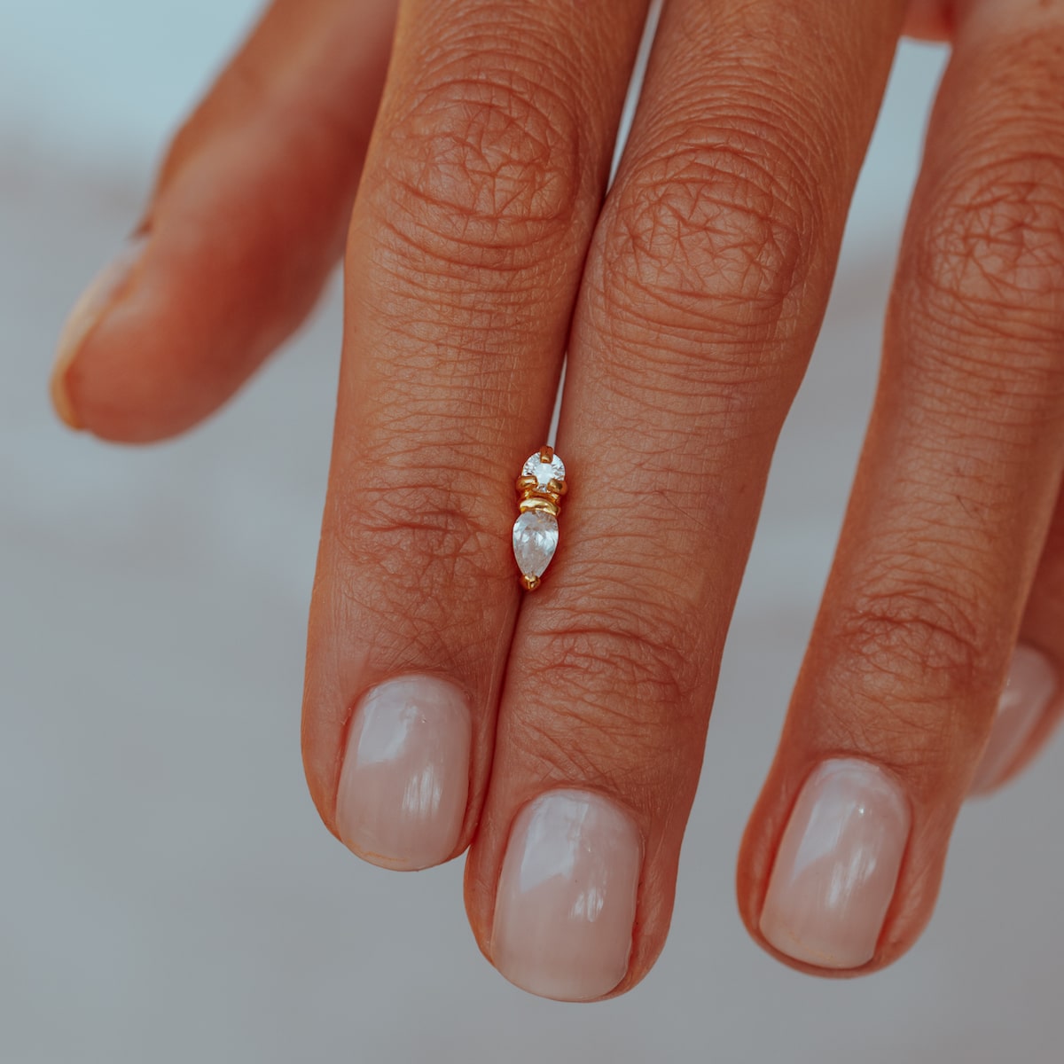 JEWELLED BLOSSOM STUDS - MOONSTONE