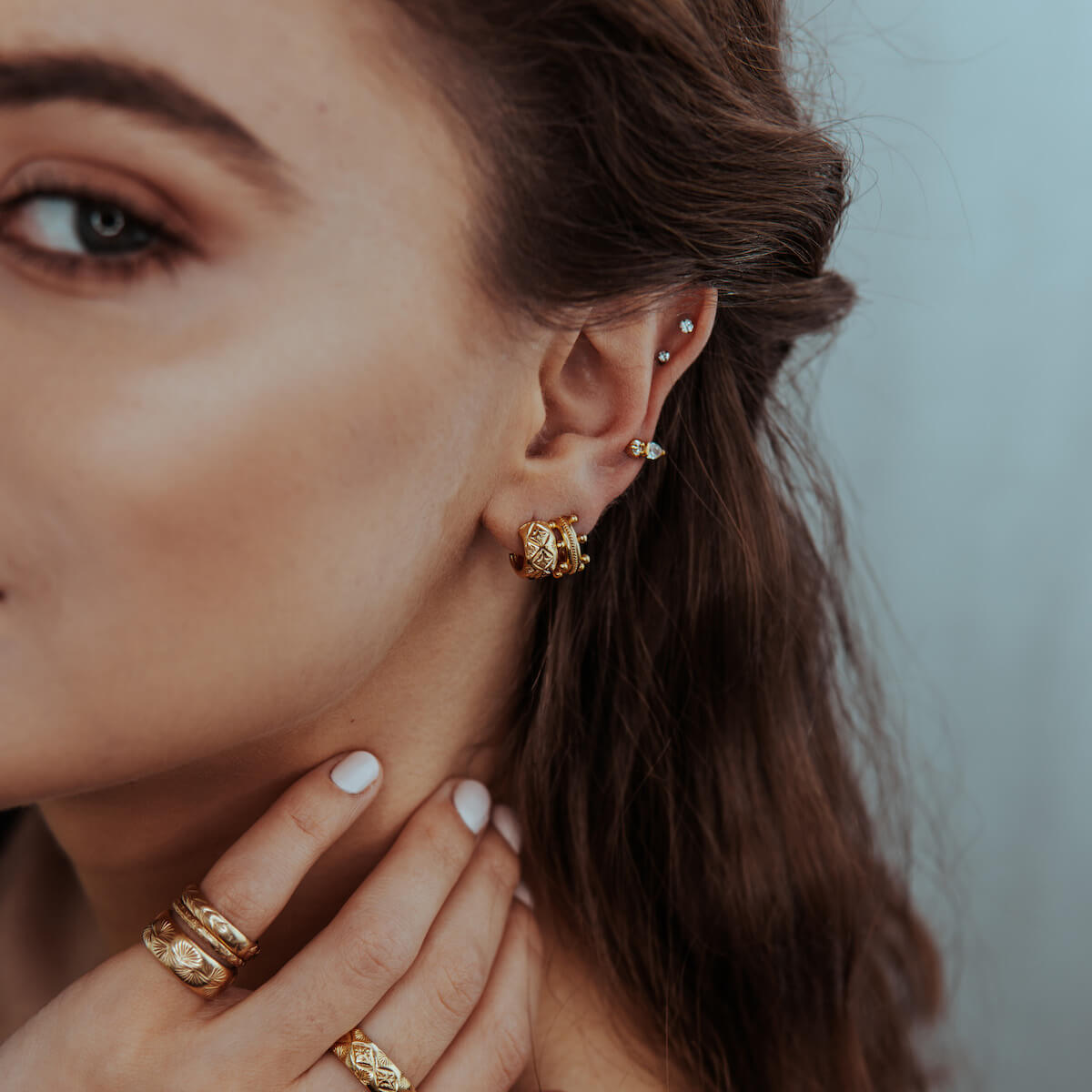 DIAMOND PALM CUFF EARRING CABINET JEWELLERY