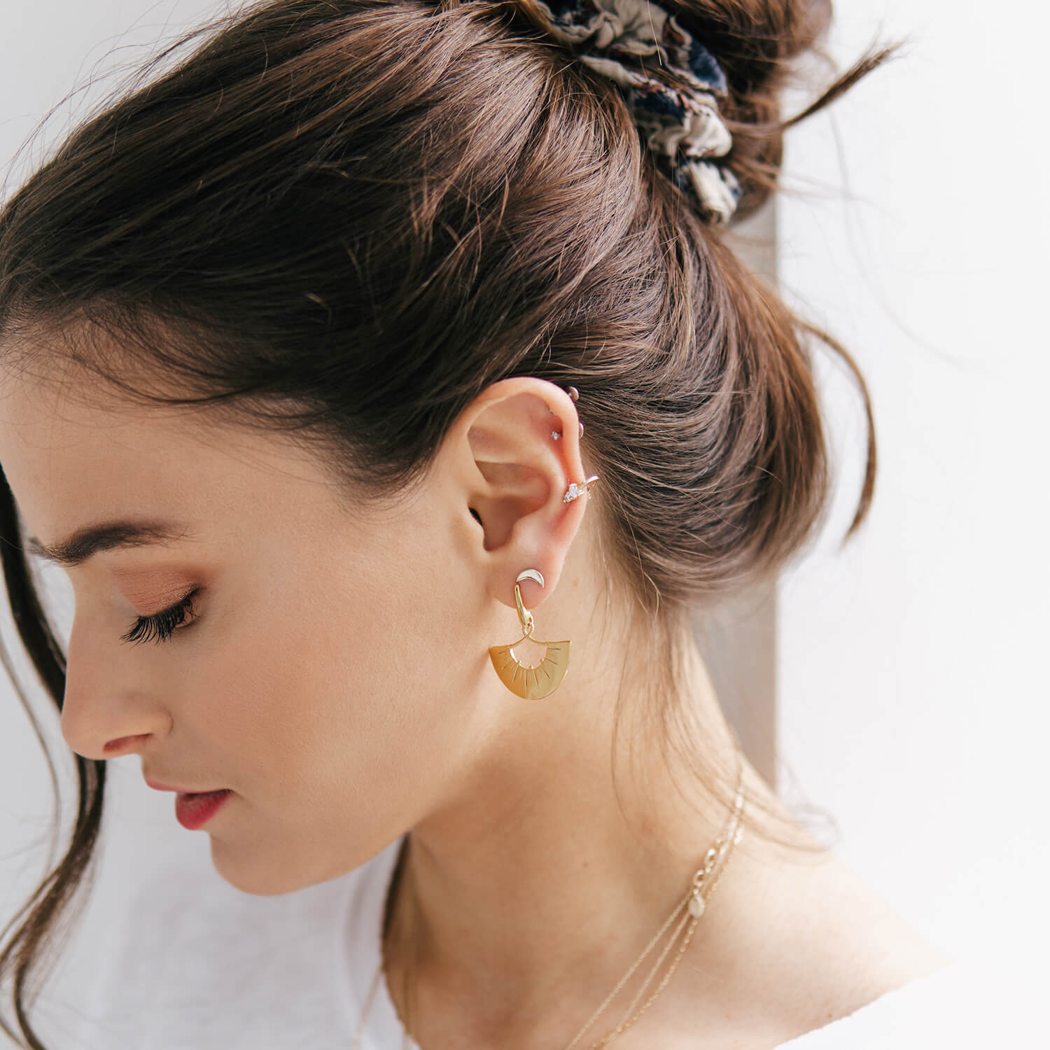 Dawn Stud Earrings Crystal