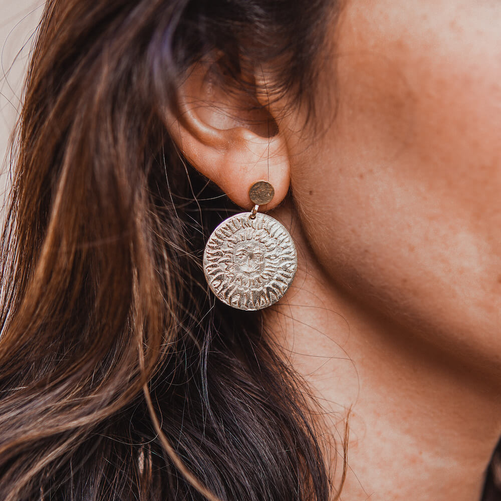 Lion Sun Earrings