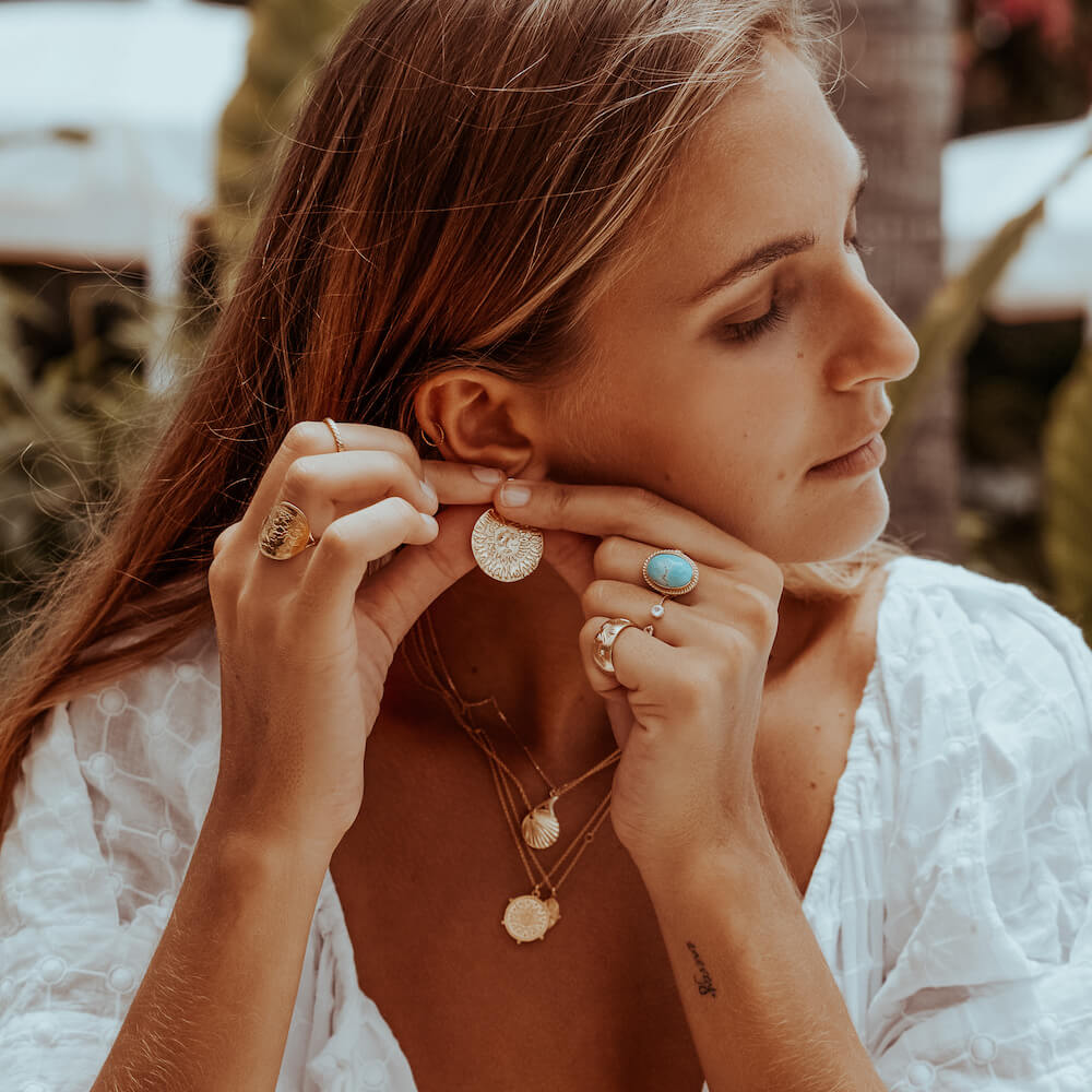 Lion Sun Earrings