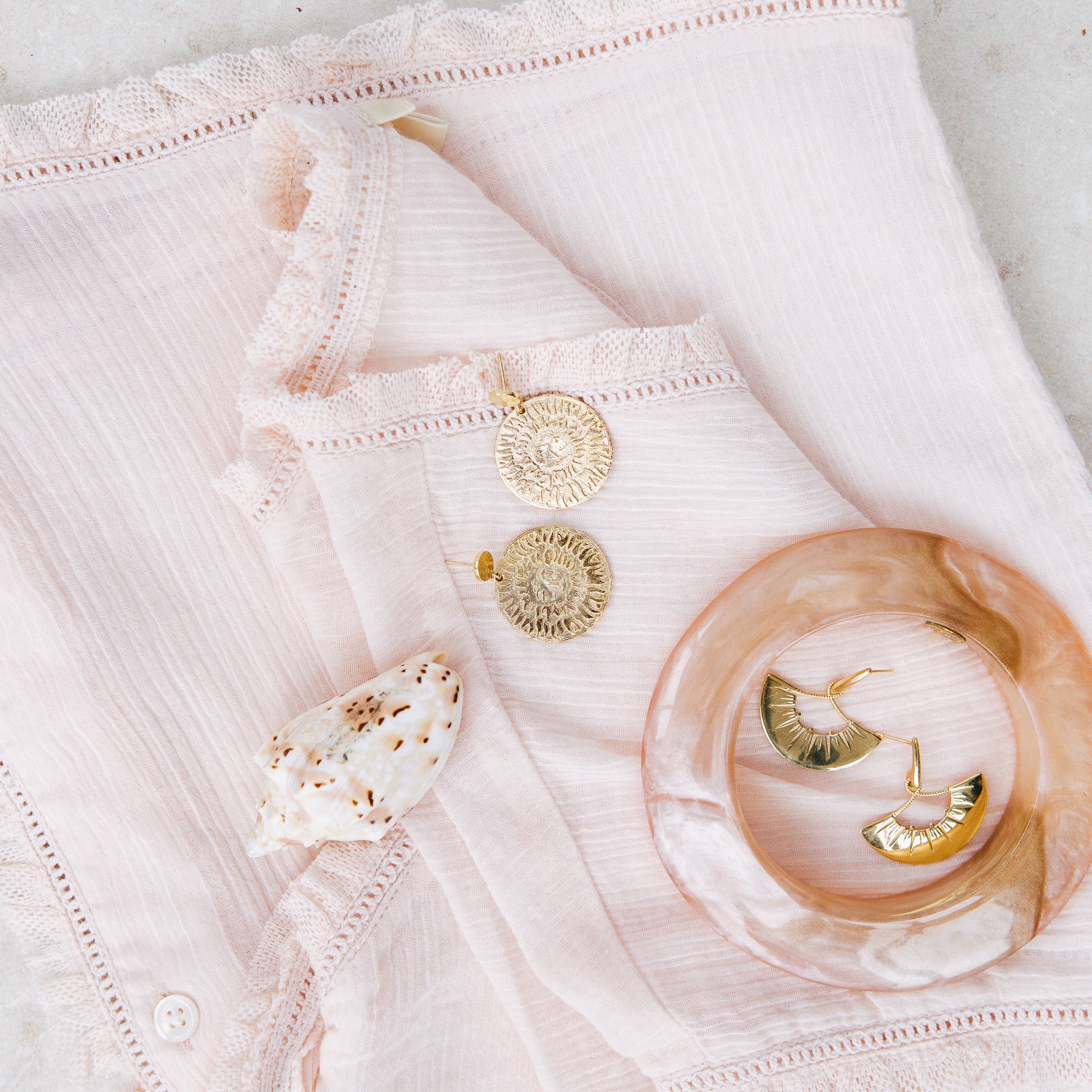 Lion Sun Earrings