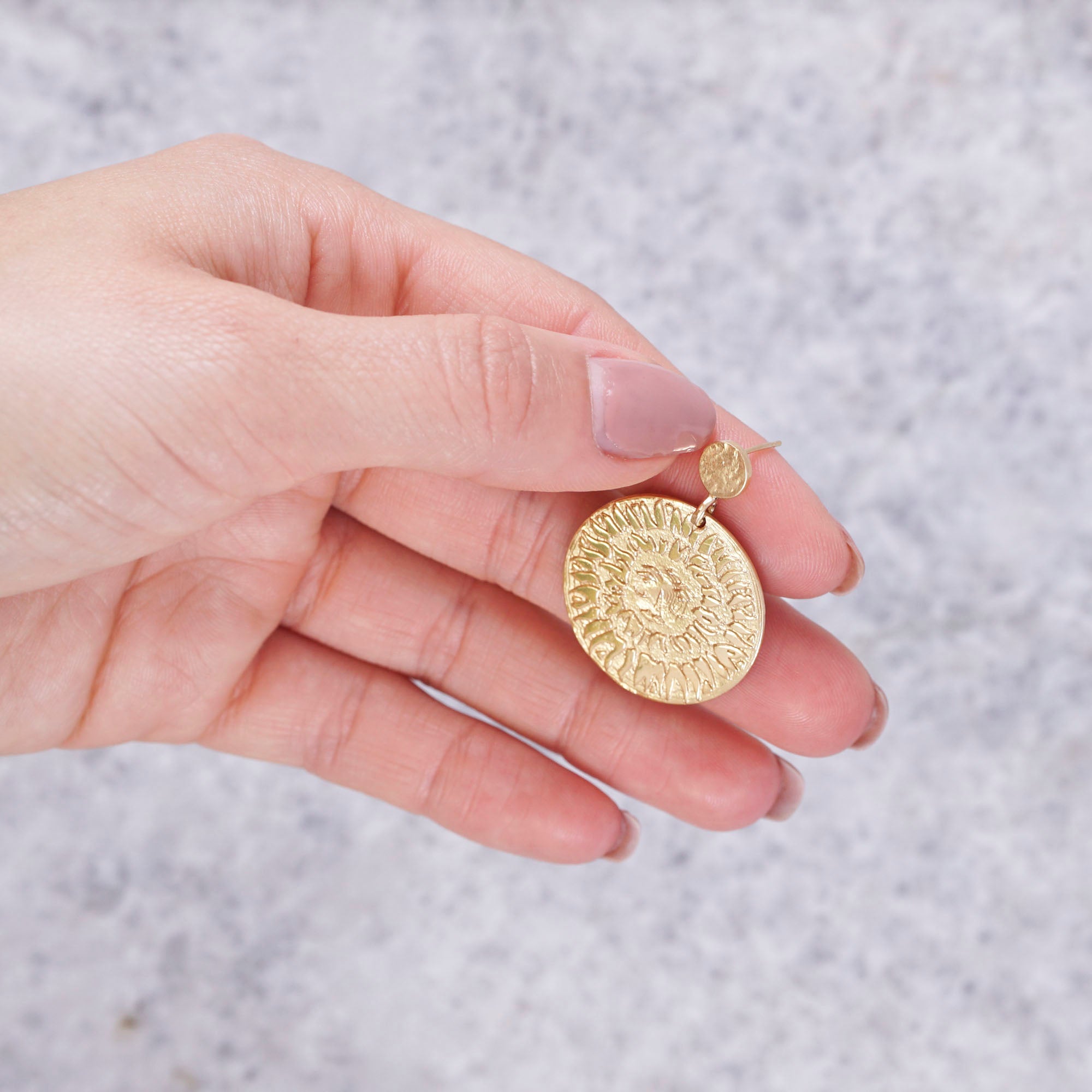 Lion Sun Earrings