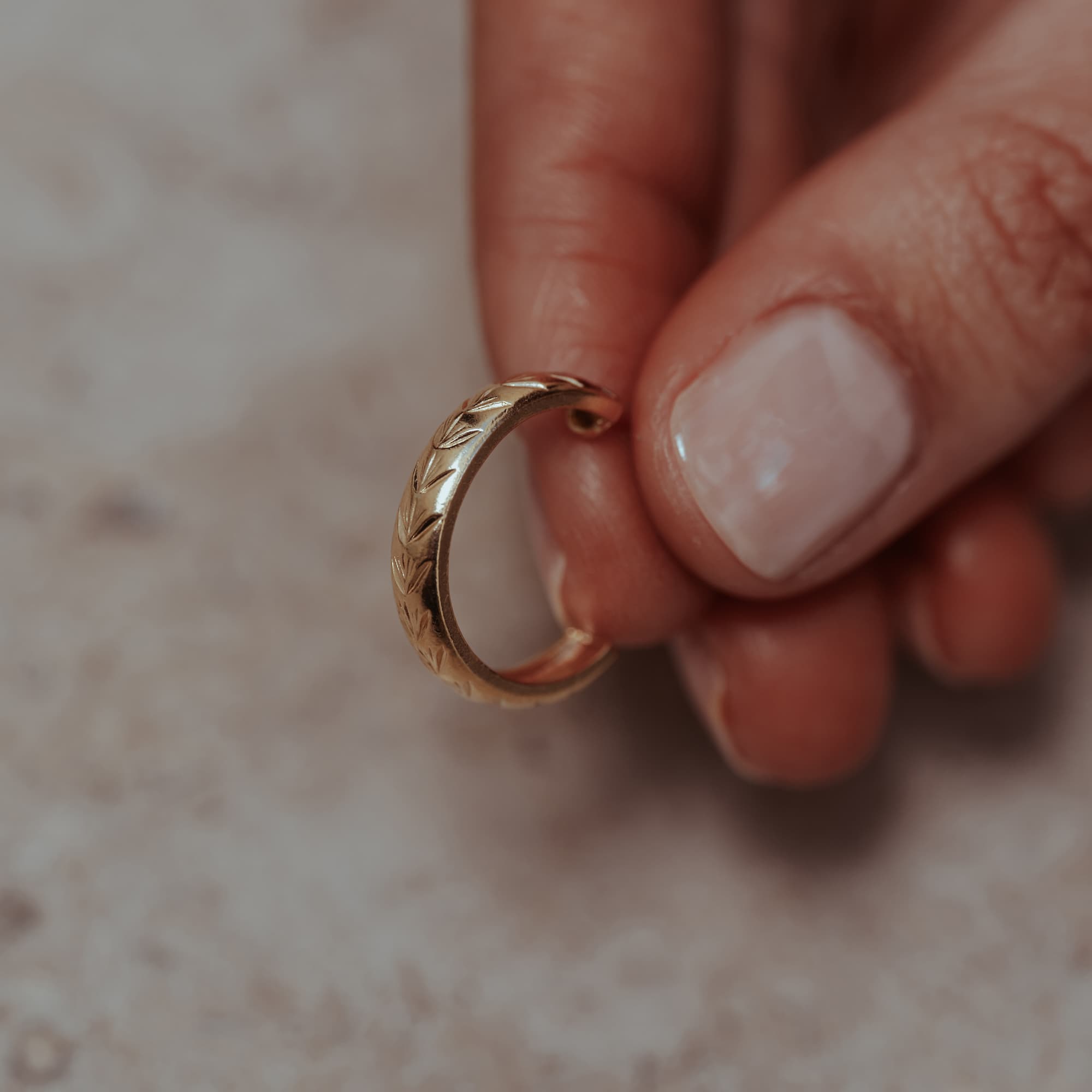 Frond Palm Hoop Earrings