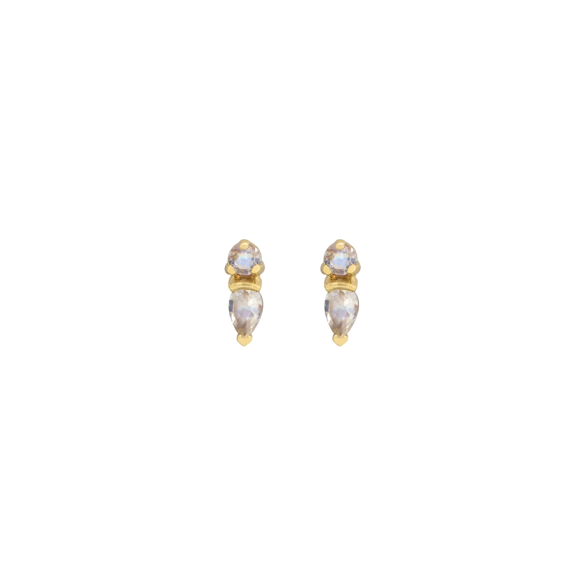 JEWELLED BLOSSOM STUDS - MOONSTONE