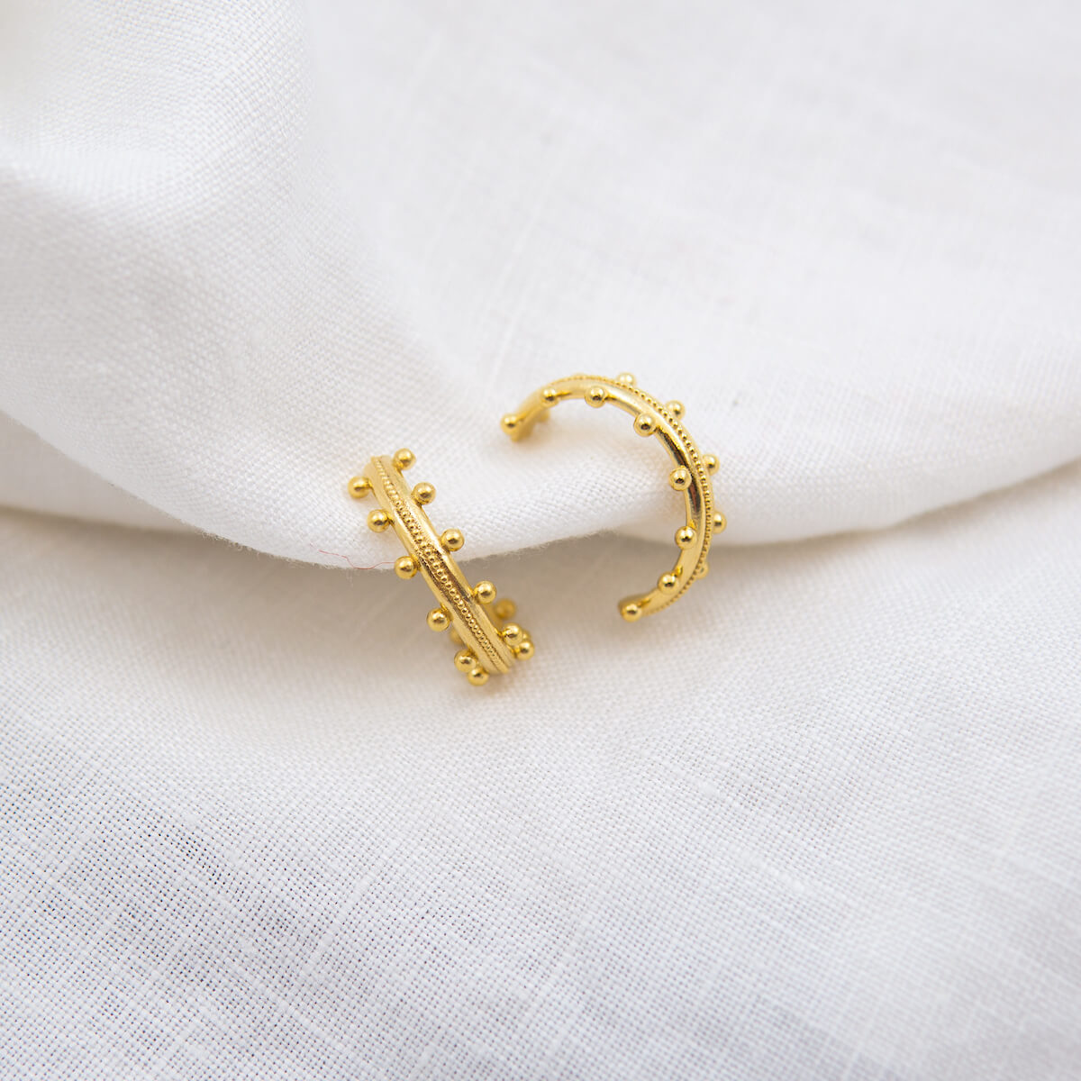 Beaded Neptune Hoop Earrings