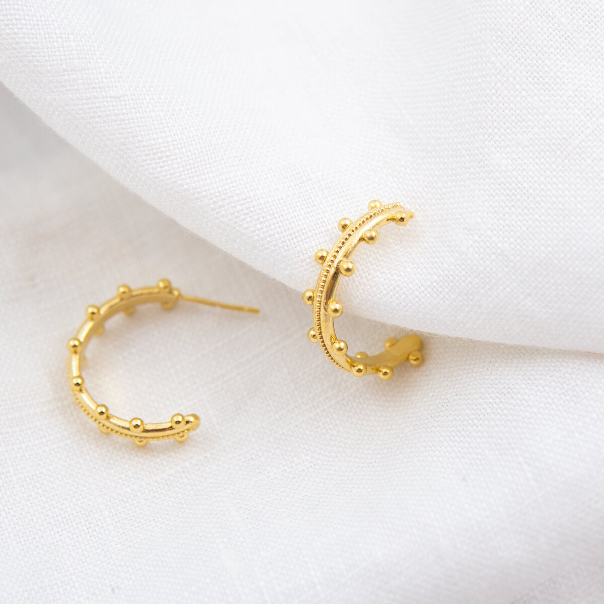 Beaded Neptune Hoop Earrings