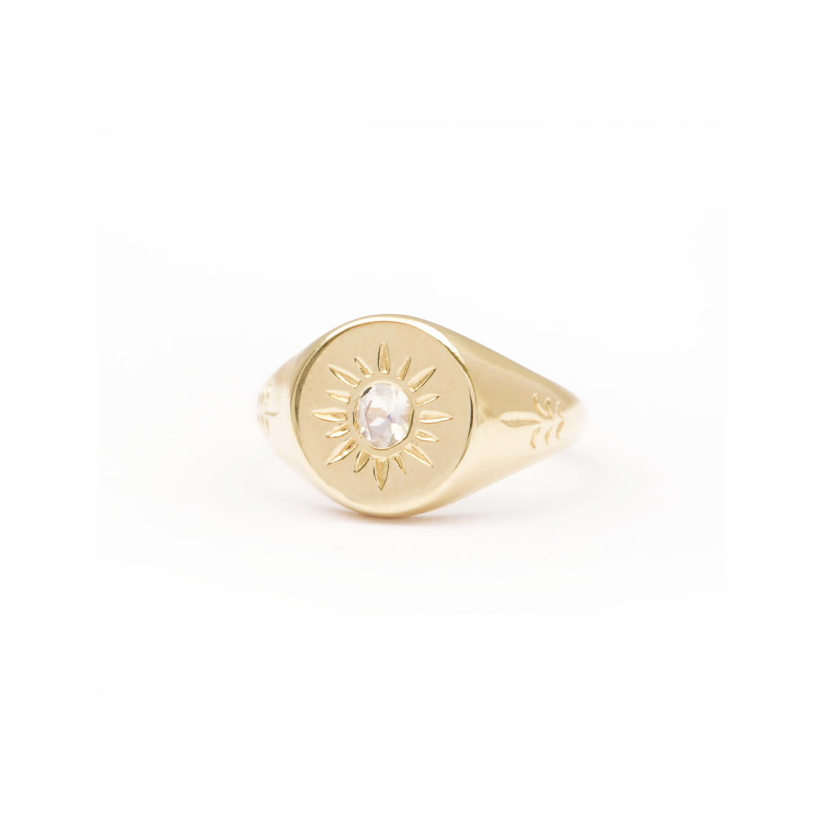 Jewelled Sabal Signet Ring