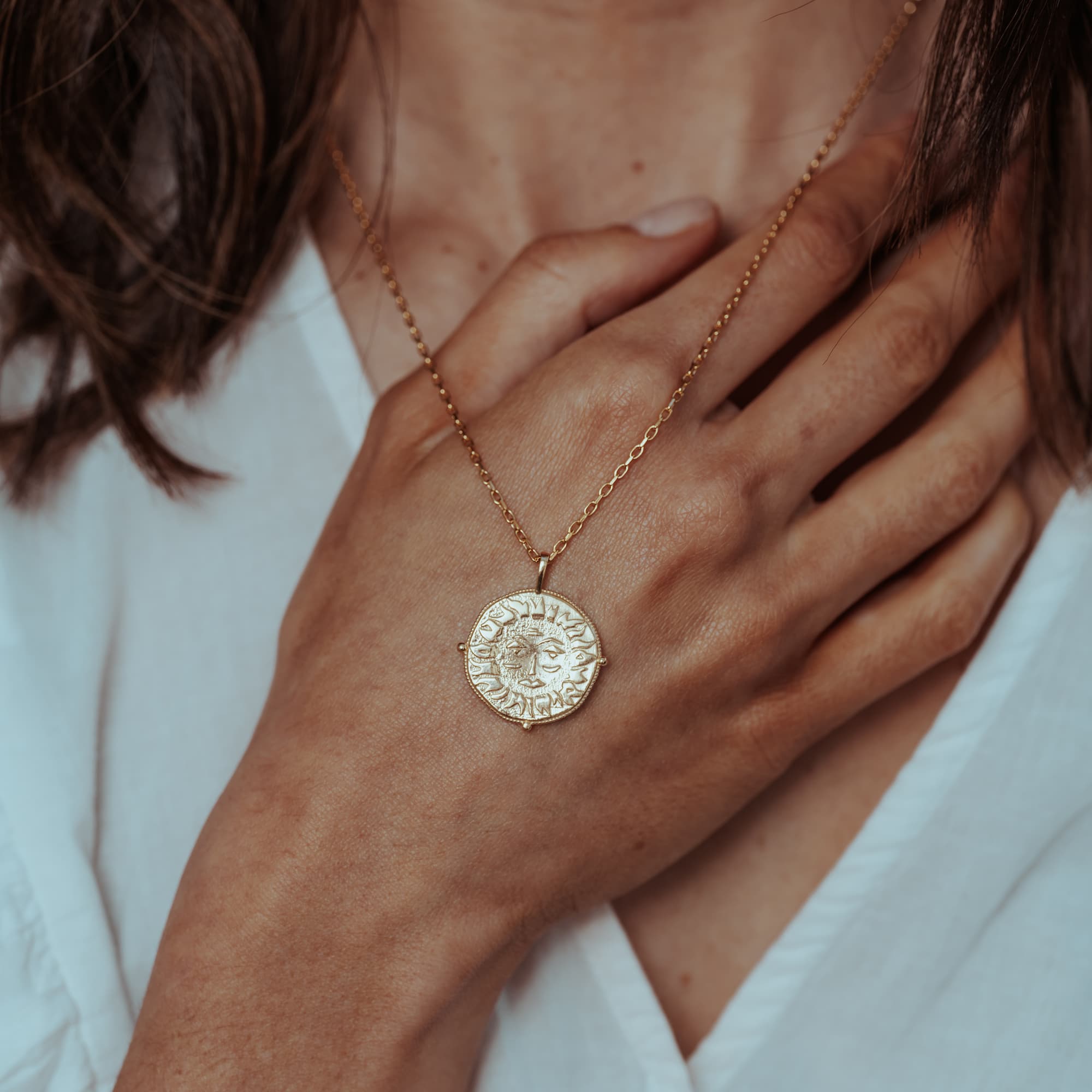 Lion Sun Talisman Necklace