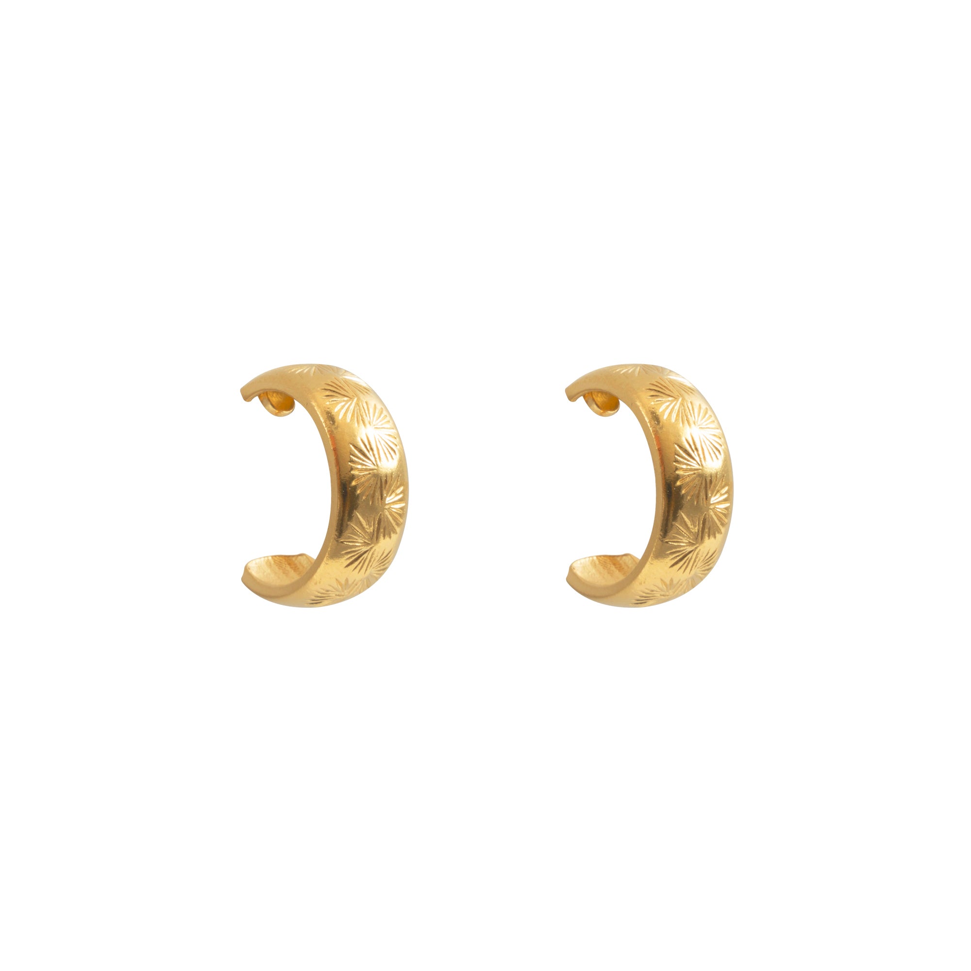 Traveller Palm Hoop Earrings