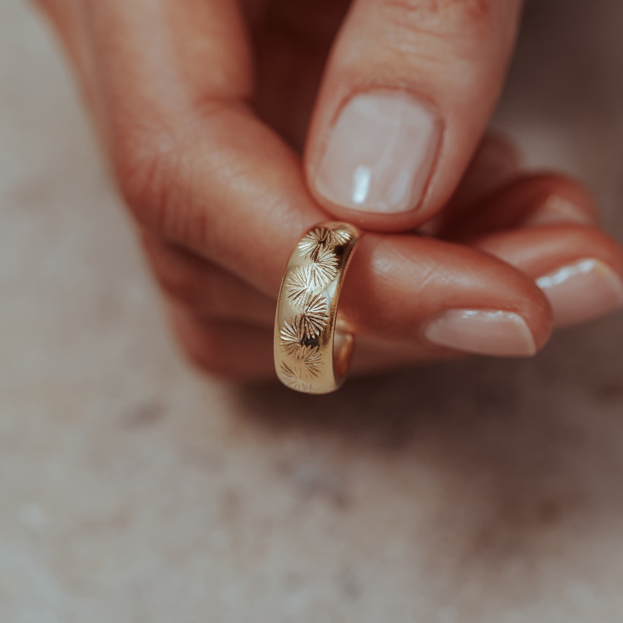 Traveller Palm Hoop Earrings