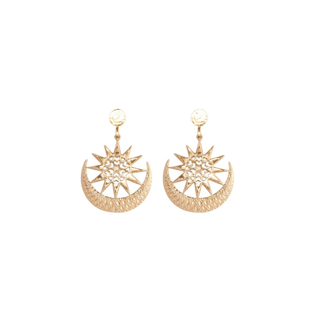 Eclipse Earrings Hammered Top