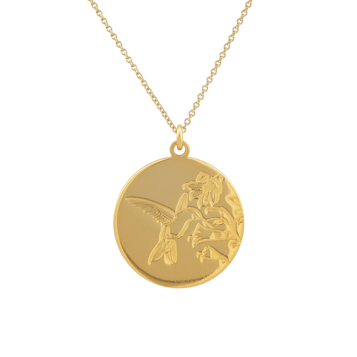 Humming Bird Coin Pendant