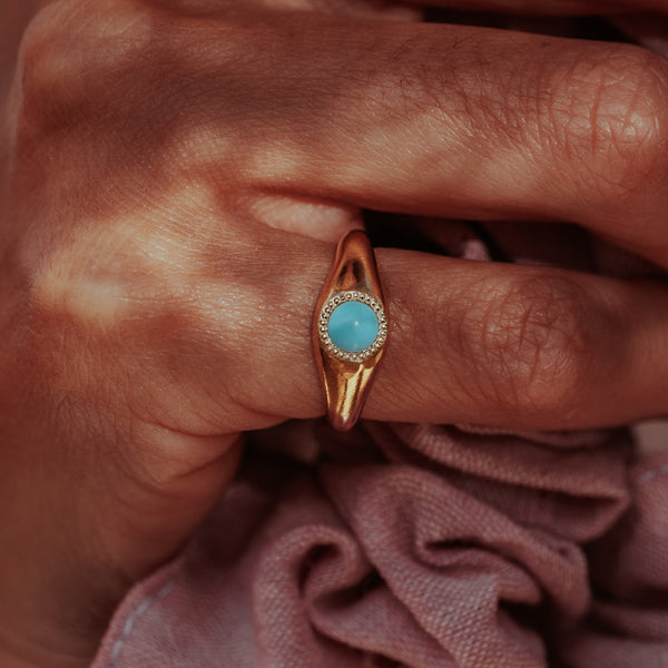 Ariana Pinky Ring Turquoise