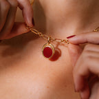 Ariel Pendant Iris Chain | Deep Orange Carnelian