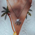 Beachcomber Shell Necklace Woven Cord | Sterling Silver