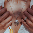 Beachcomber Shell Necklace Woven Cord | Sterling Silver