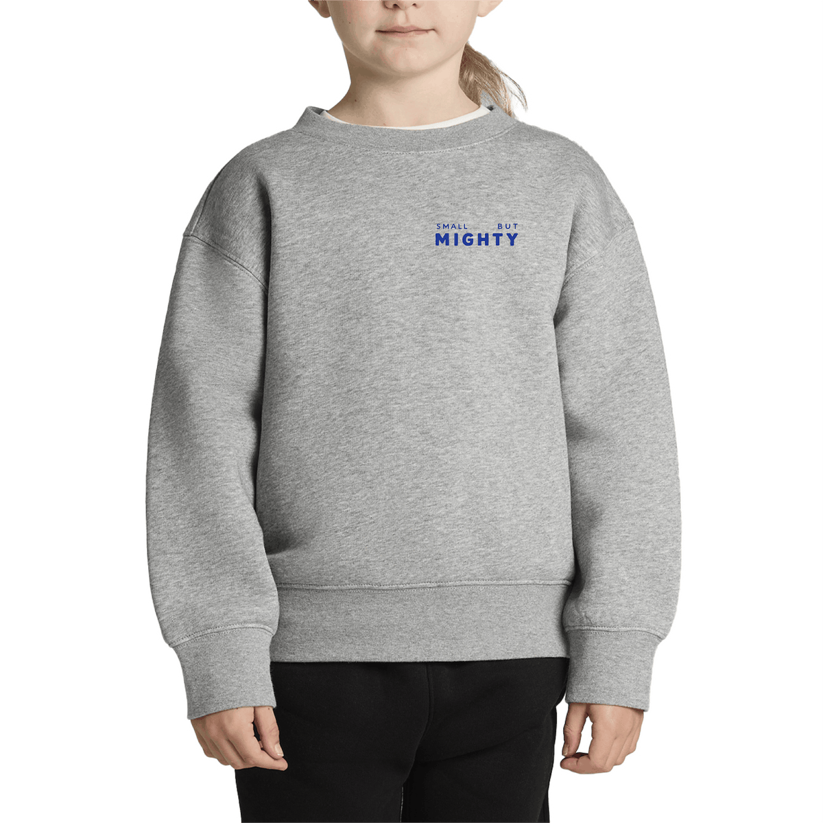 Small But Mighty Kids Jumper | Heather Grey