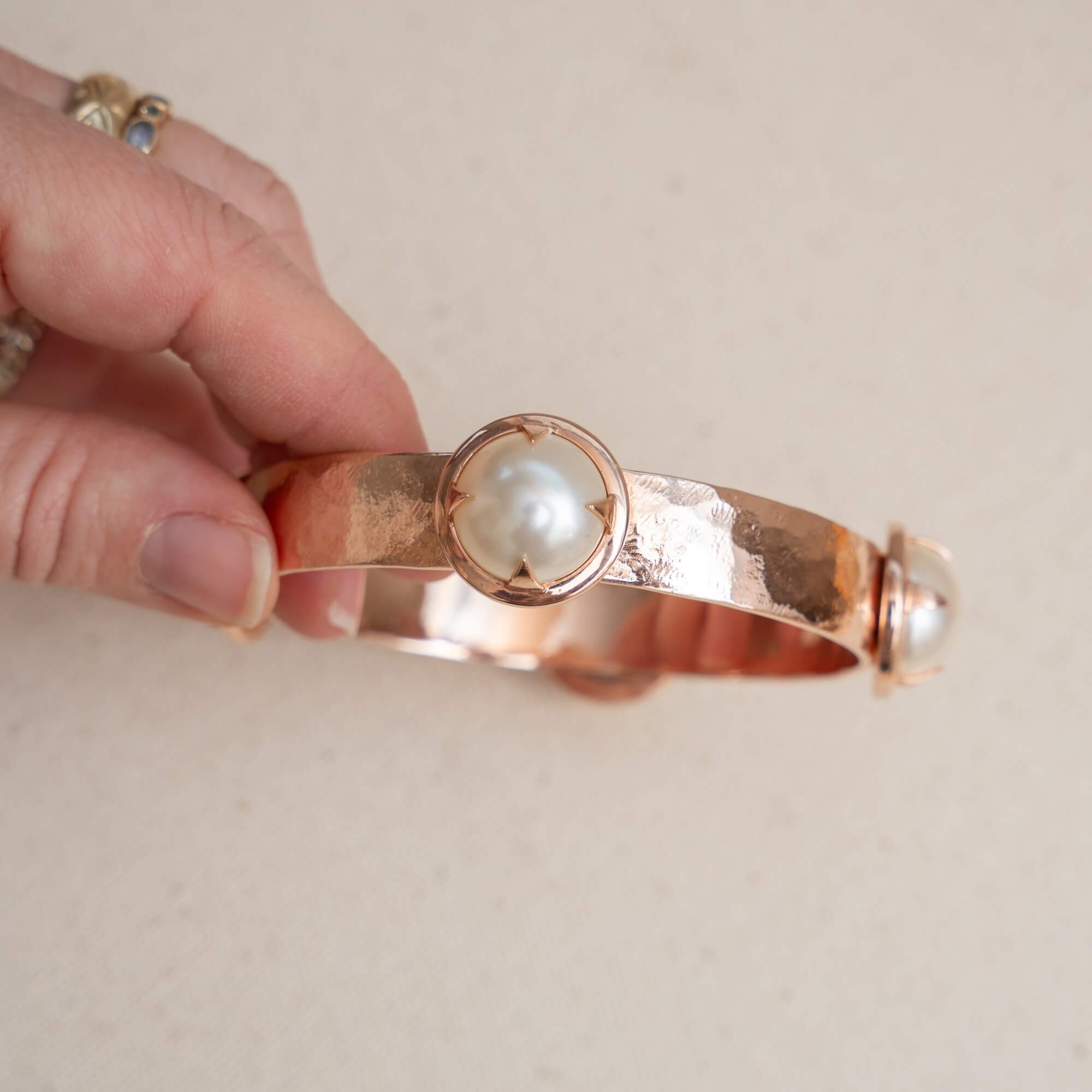 Oyster Pearl Bangle