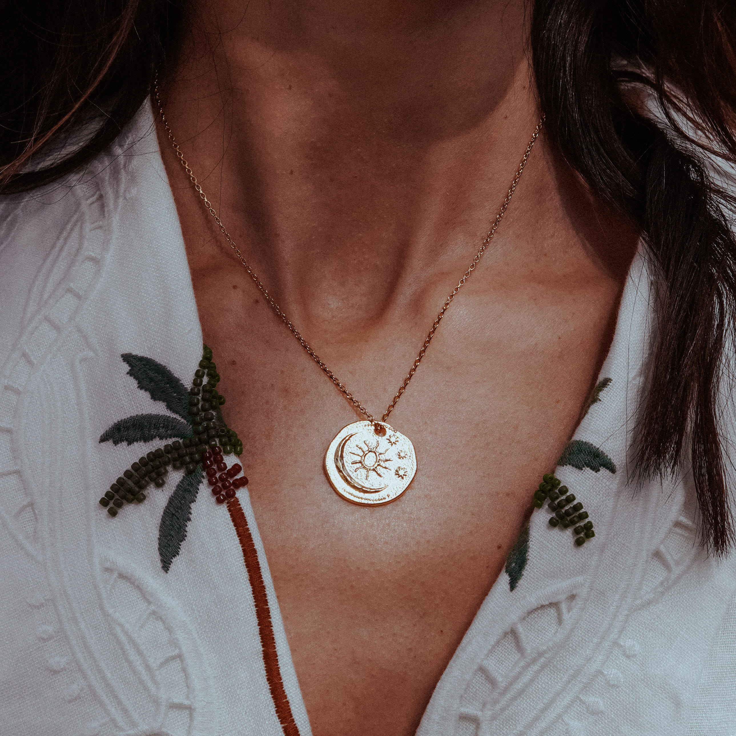 Moon Ray Talisman On Trace Chain