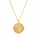 Lion Sun Talisman Necklace & Hayseed Chain