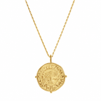 Lion Sun Talisman Necklace & Hayseed Chain