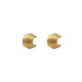 Chunky Ripple Hoop Earrings Cuffs