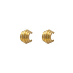 Chunky Ripple Hoop Earrings Cuffs