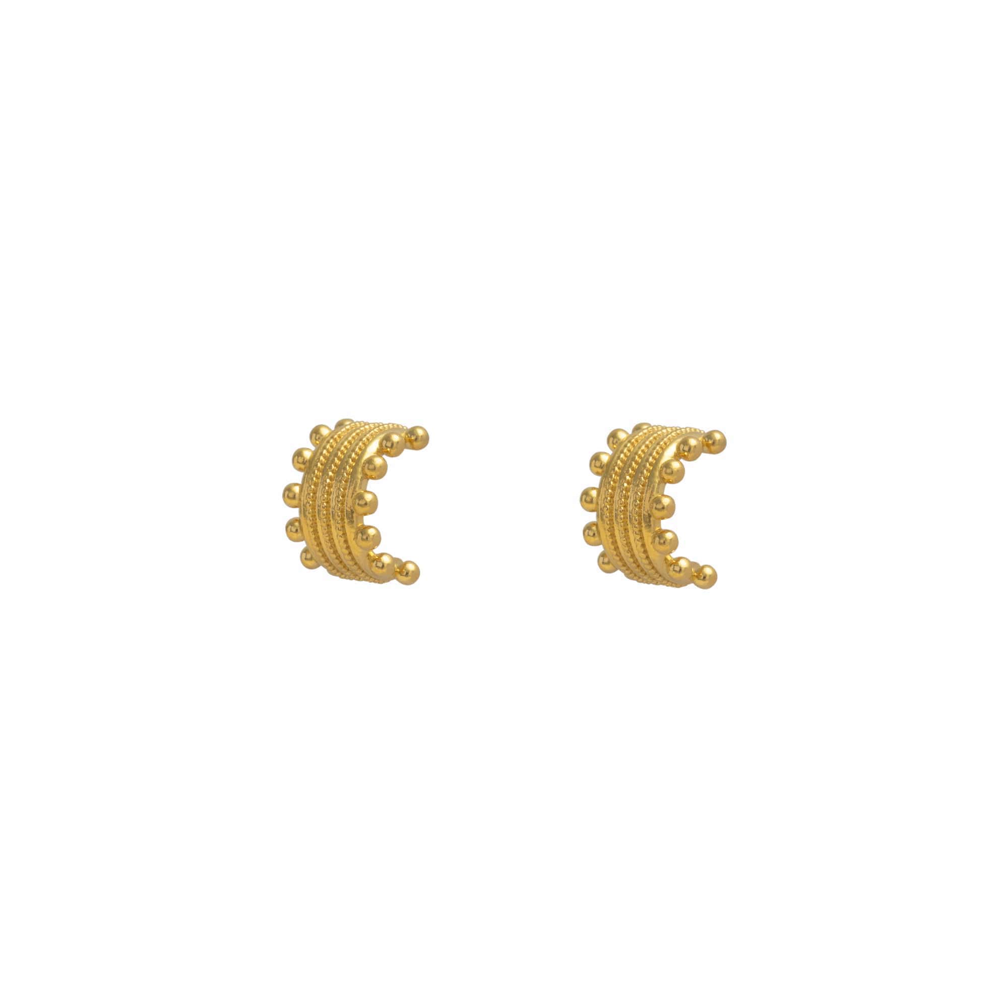 Wide Beaded Neptune Cuff Earring