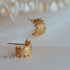 Wide Beaded Neptune Cuff Earring