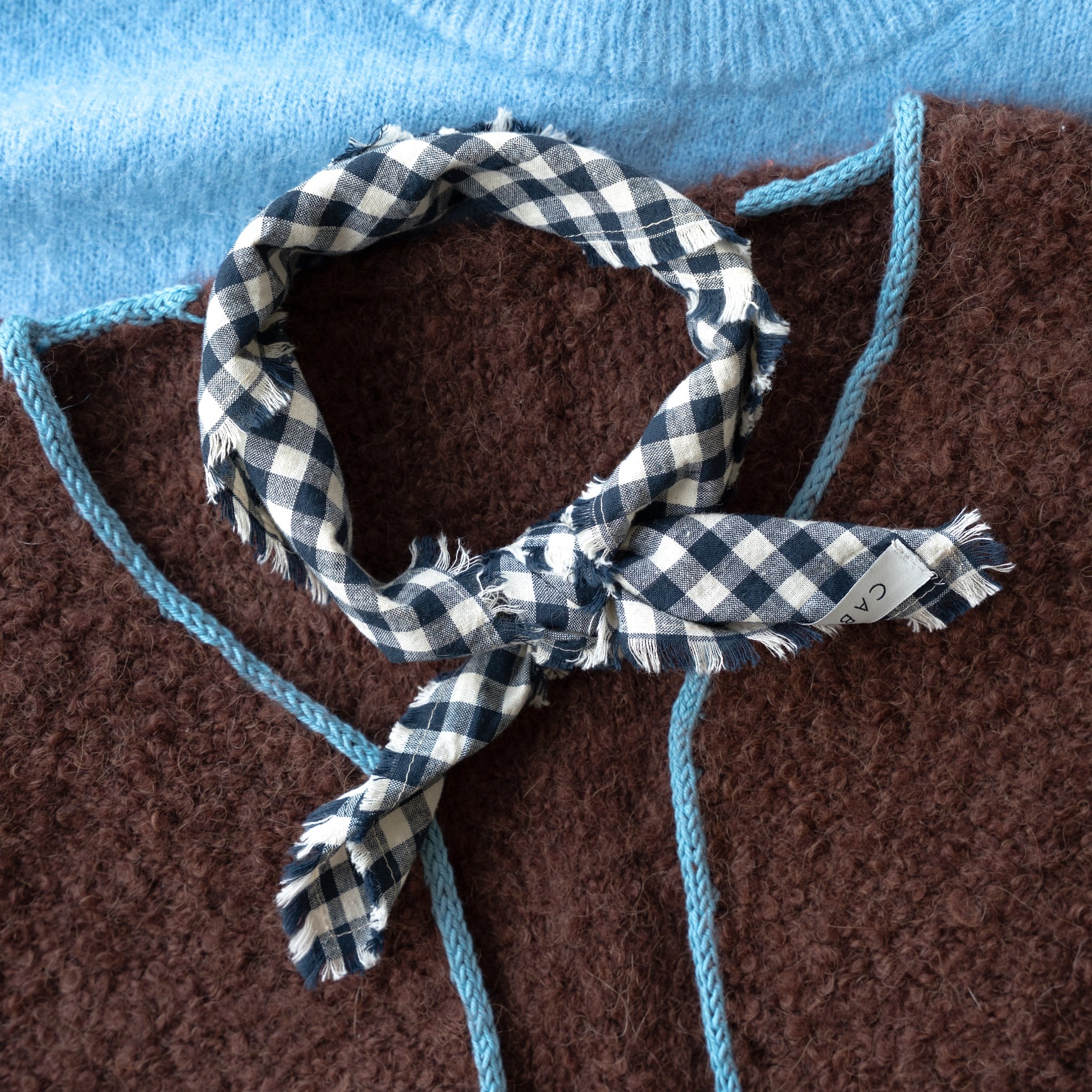 Gingham Neckerchief | Denim Blue