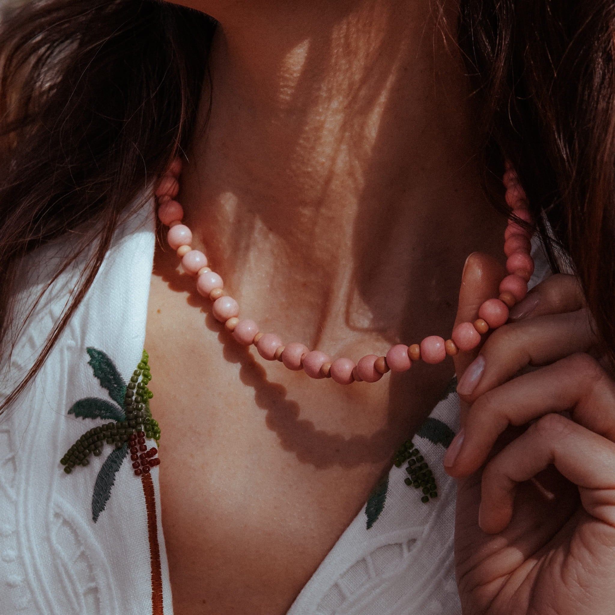 Handmade Wooden Bead Necklace |  13