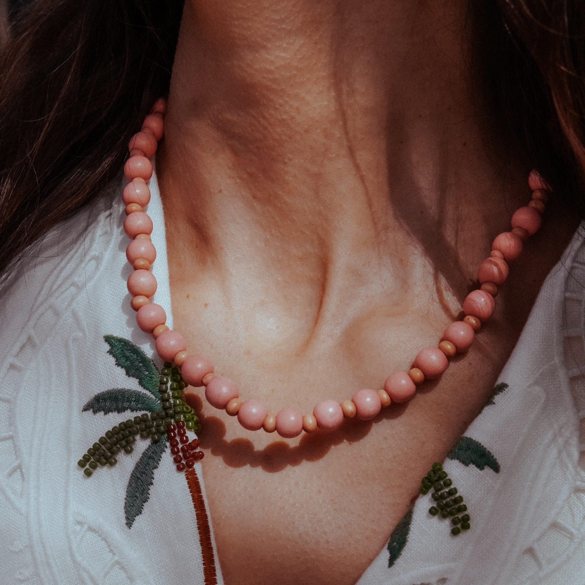 Handmade Wooden Bead Necklace |  13