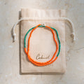 Japanese Miyuki Bead Necklace | Semi Precious Turquoise & Vibrant Orange