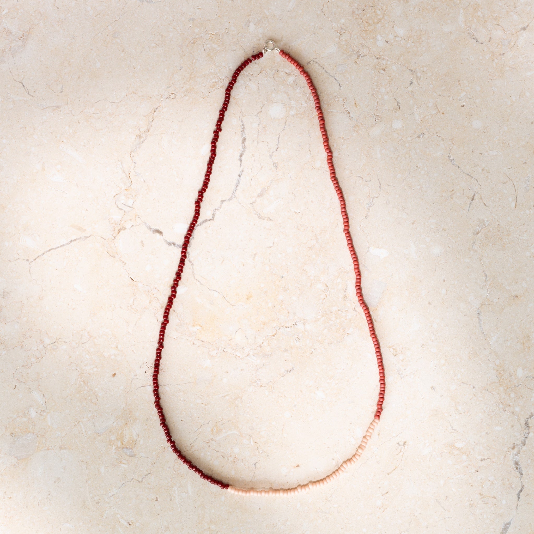 Japanese Miyuki Bead Necklace | Pink, Maroon & Terracotta